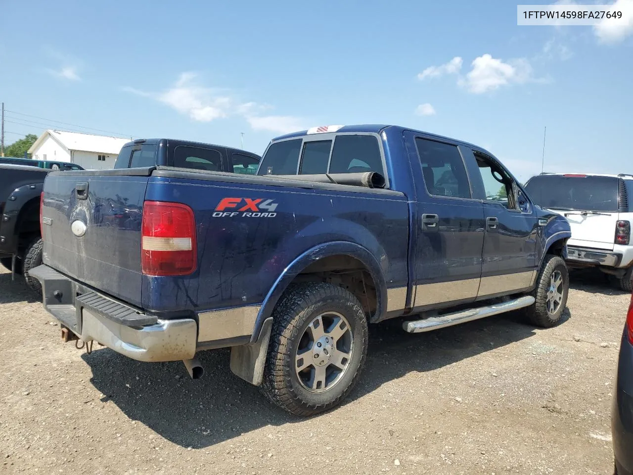 2008 Ford F150 Supercrew VIN: 1FTPW14598FA27649 Lot: 60932514