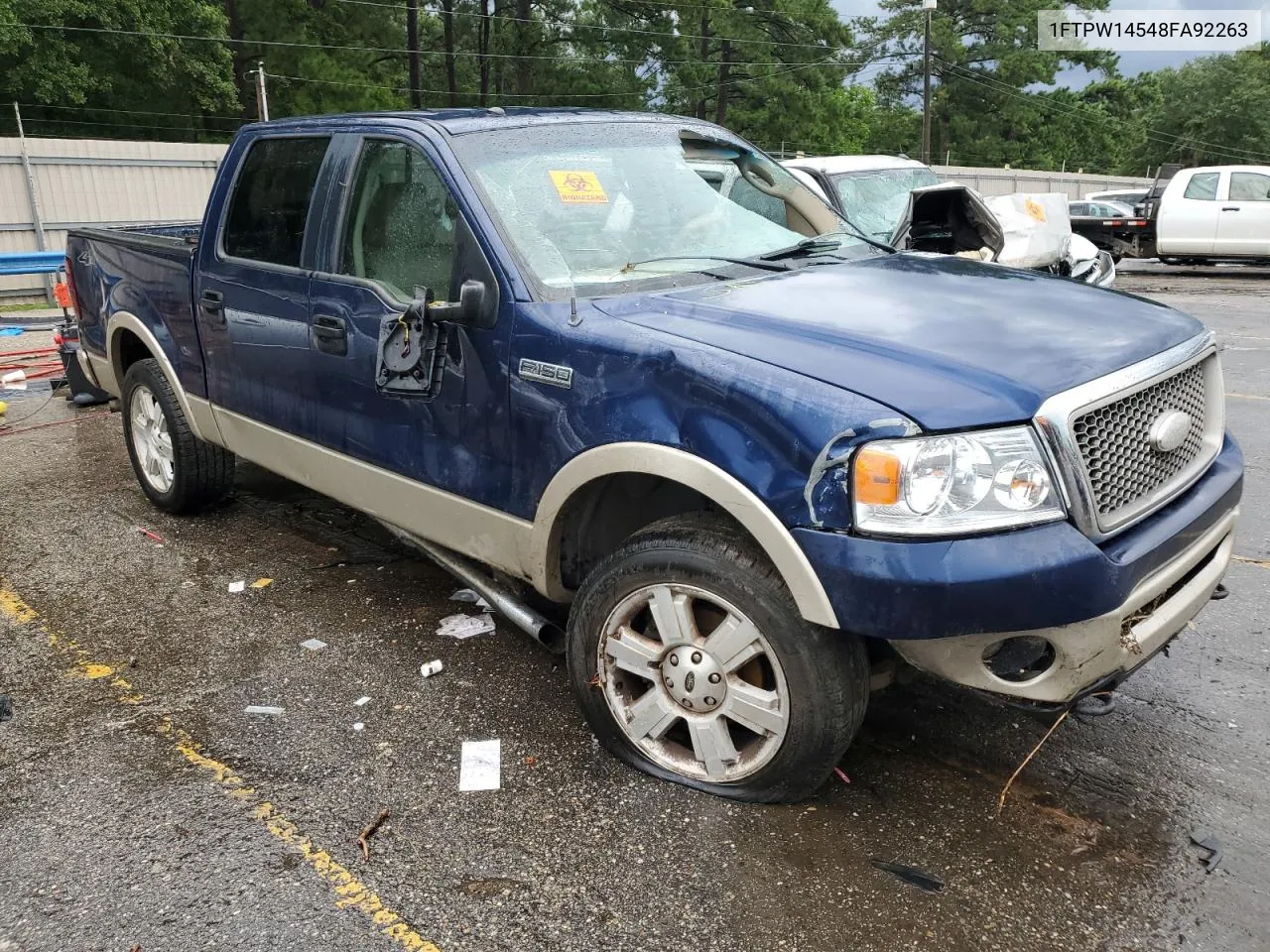 2008 Ford F150 Supercrew VIN: 1FTPW14548FA92263 Lot: 63850414