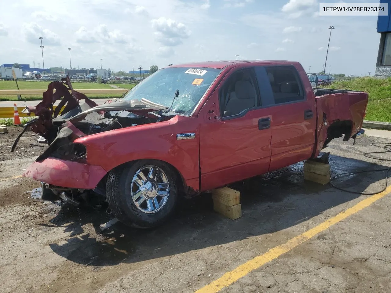 2008 Ford F150 Supercrew VIN: 1FTPW14V28FB73374 Lot: 65588424