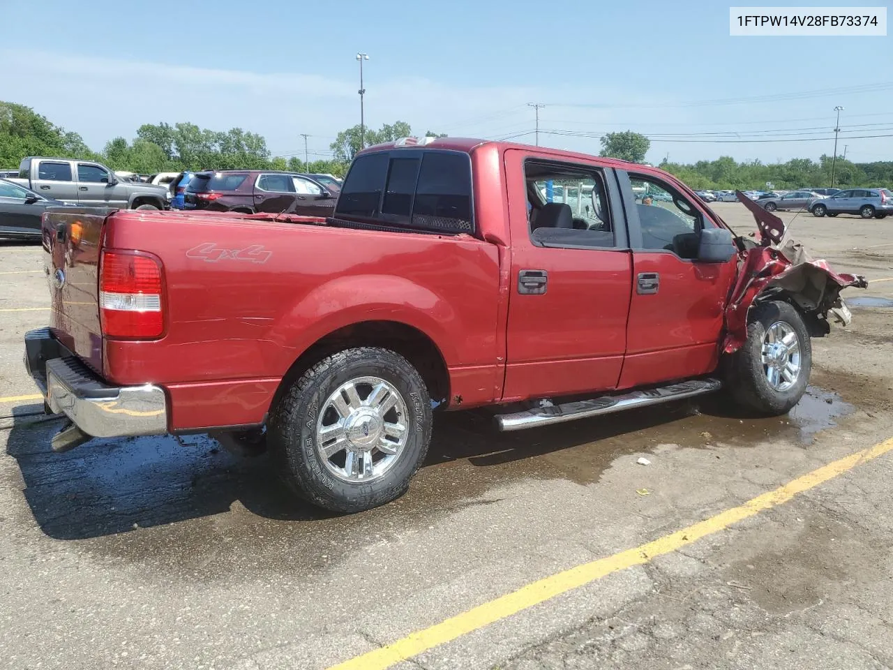 2008 Ford F150 Supercrew VIN: 1FTPW14V28FB73374 Lot: 65588424