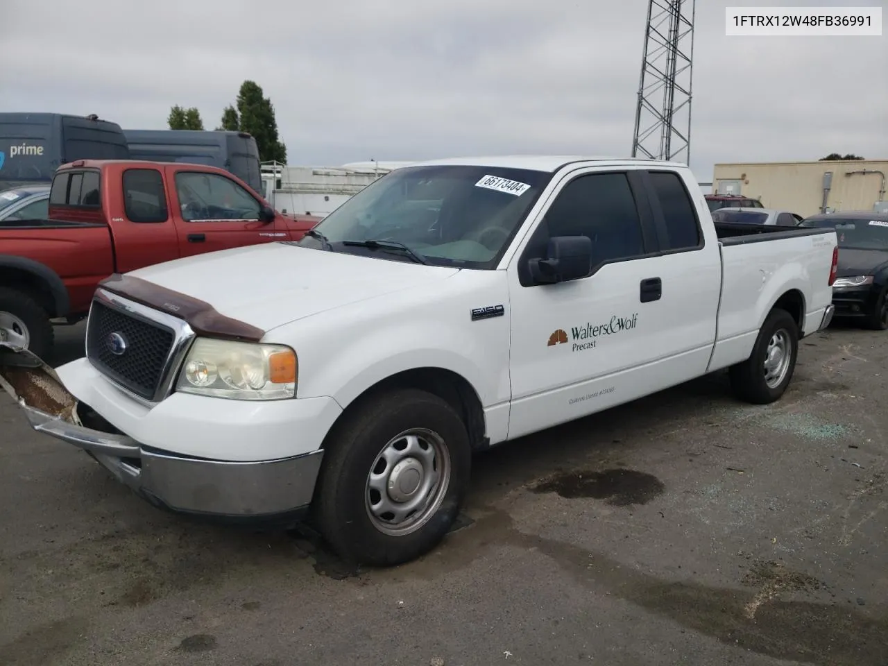 2008 Ford F150 VIN: 1FTRX12W48FB36991 Lot: 66173404