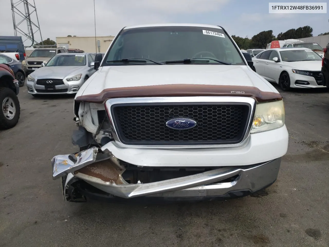 2008 Ford F150 VIN: 1FTRX12W48FB36991 Lot: 66173404