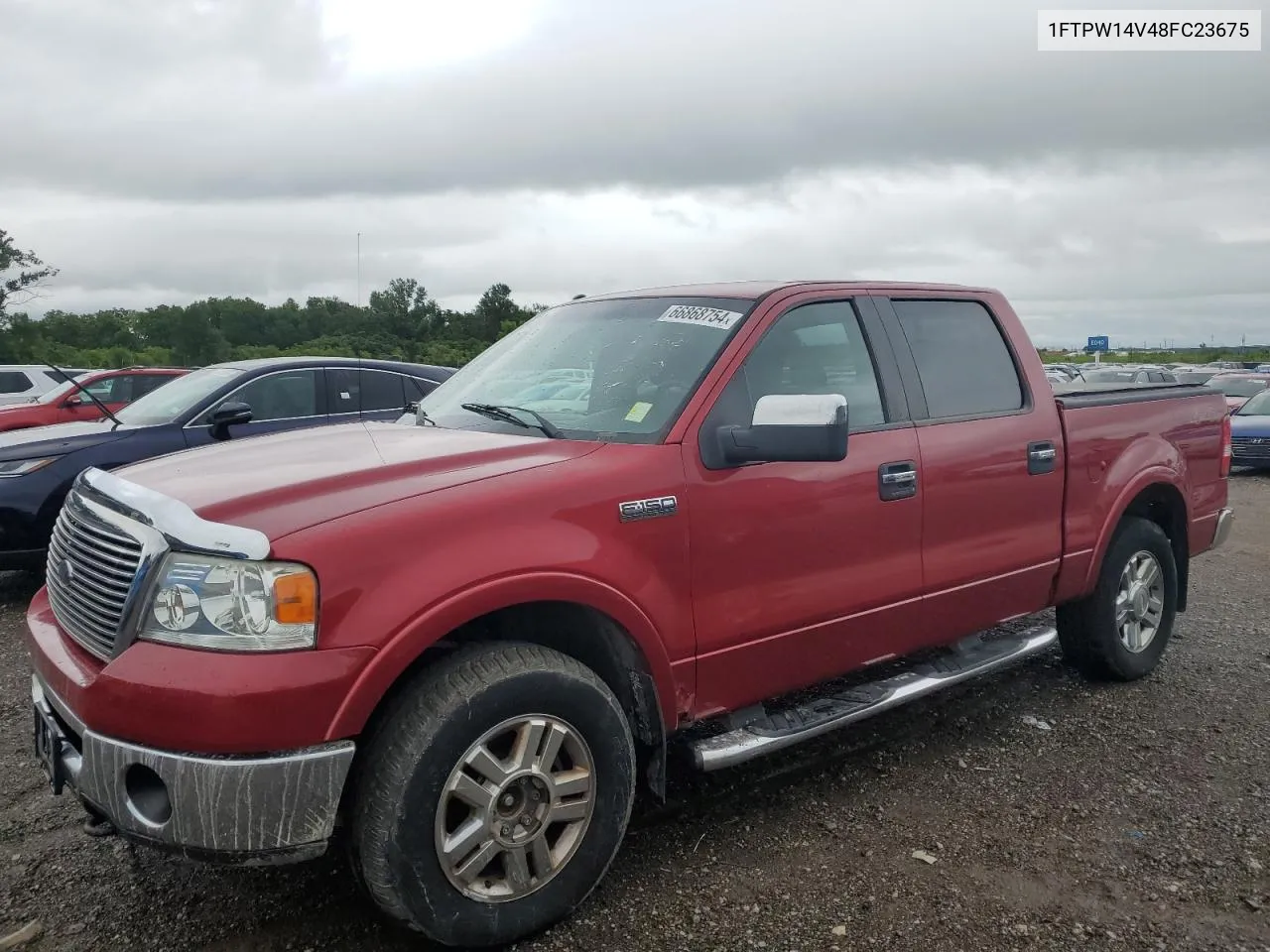 2008 Ford F150 Supercrew VIN: 1FTPW14V48FC23675 Lot: 66868754