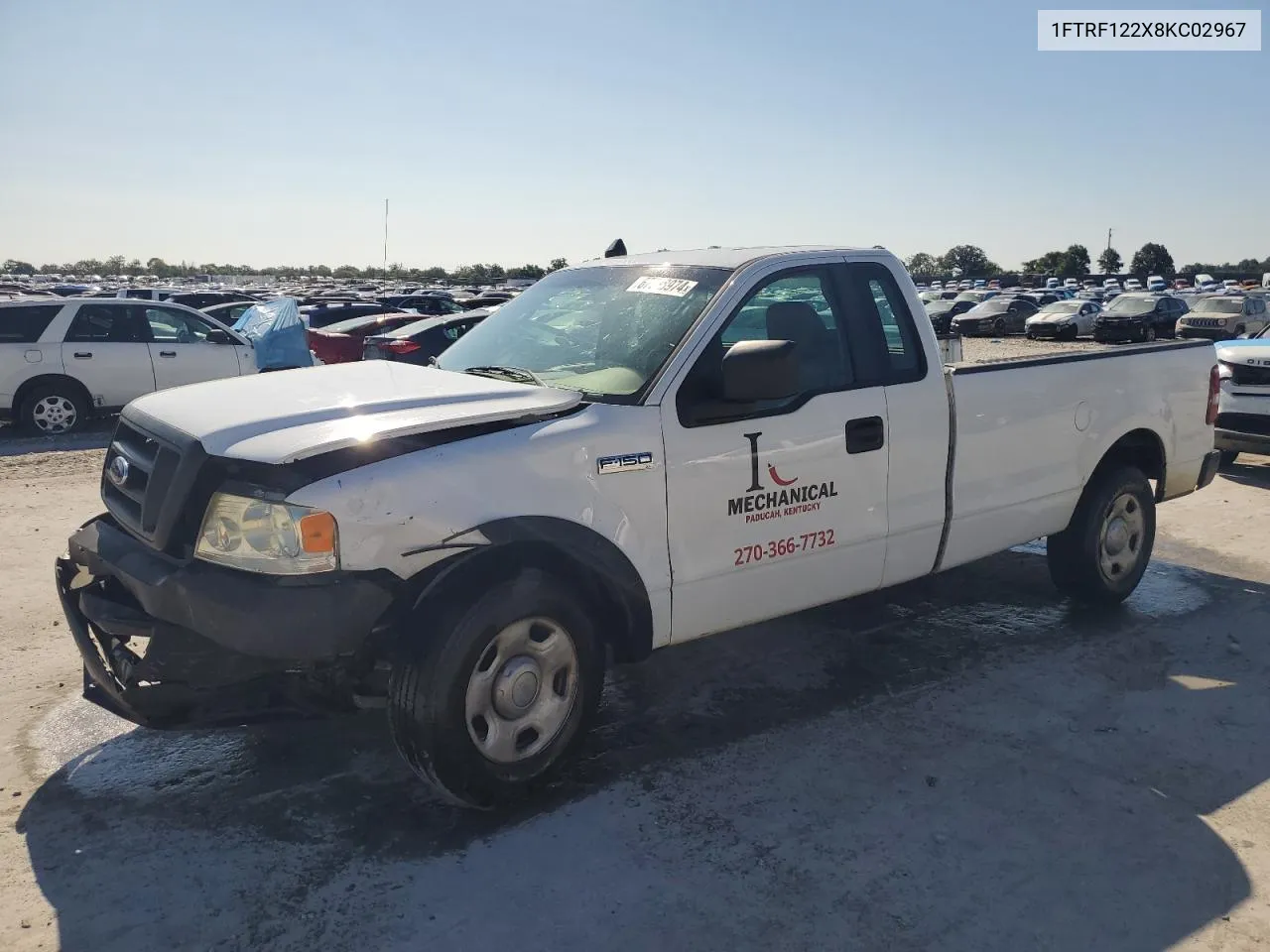 2008 Ford F150 VIN: 1FTRF122X8KC02967 Lot: 67738974