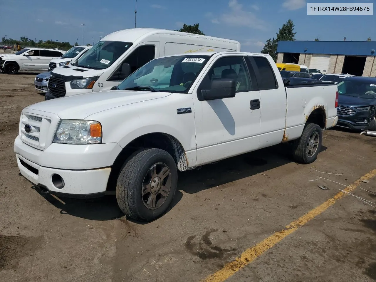 2008 Ford F150 VIN: 1FTRX14W28FB94675 Lot: 67822374