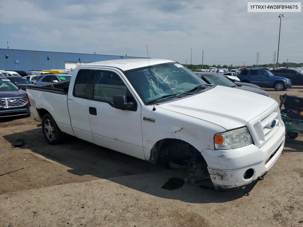 2008 Ford F150 VIN: 1FTRX14W28FB94675 Lot: 67822374