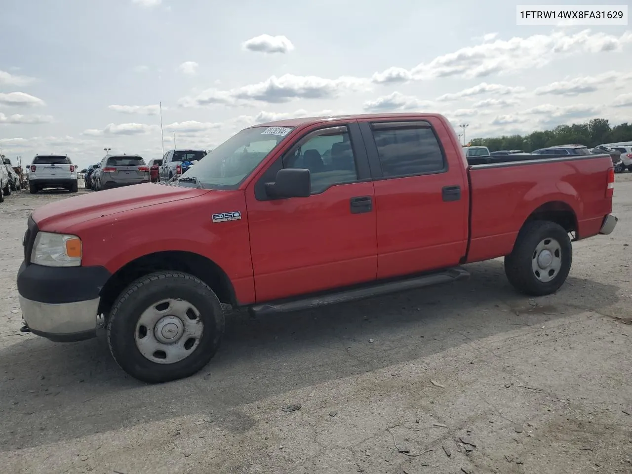 2008 Ford F150 Supercrew VIN: 1FTRW14WX8FA31629 Lot: 68126104