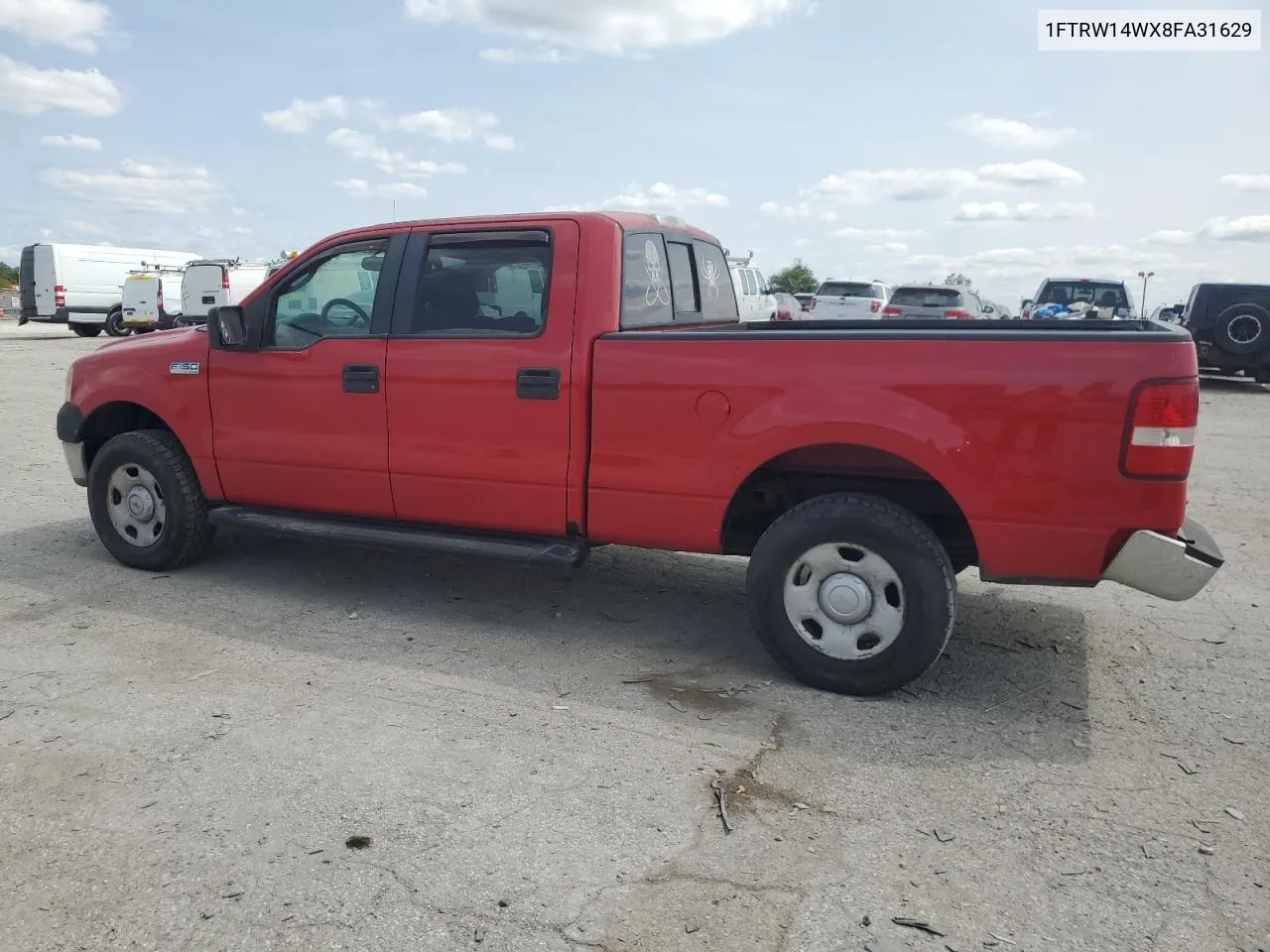 2008 Ford F150 Supercrew VIN: 1FTRW14WX8FA31629 Lot: 68126104