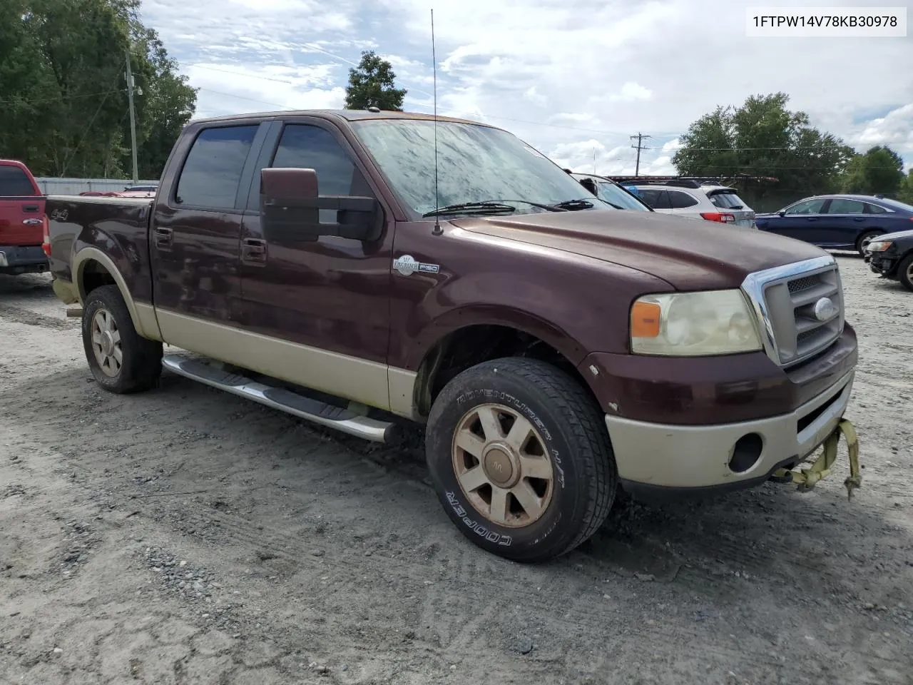 2008 Ford F150 Supercrew VIN: 1FTPW14V78KB30978 Lot: 70064534