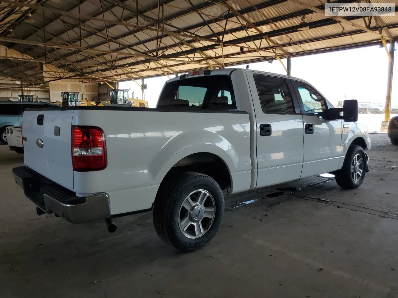 2008 Ford F150 Supercrew VIN: 1FTPW12V08FA93848 Lot: 70714434