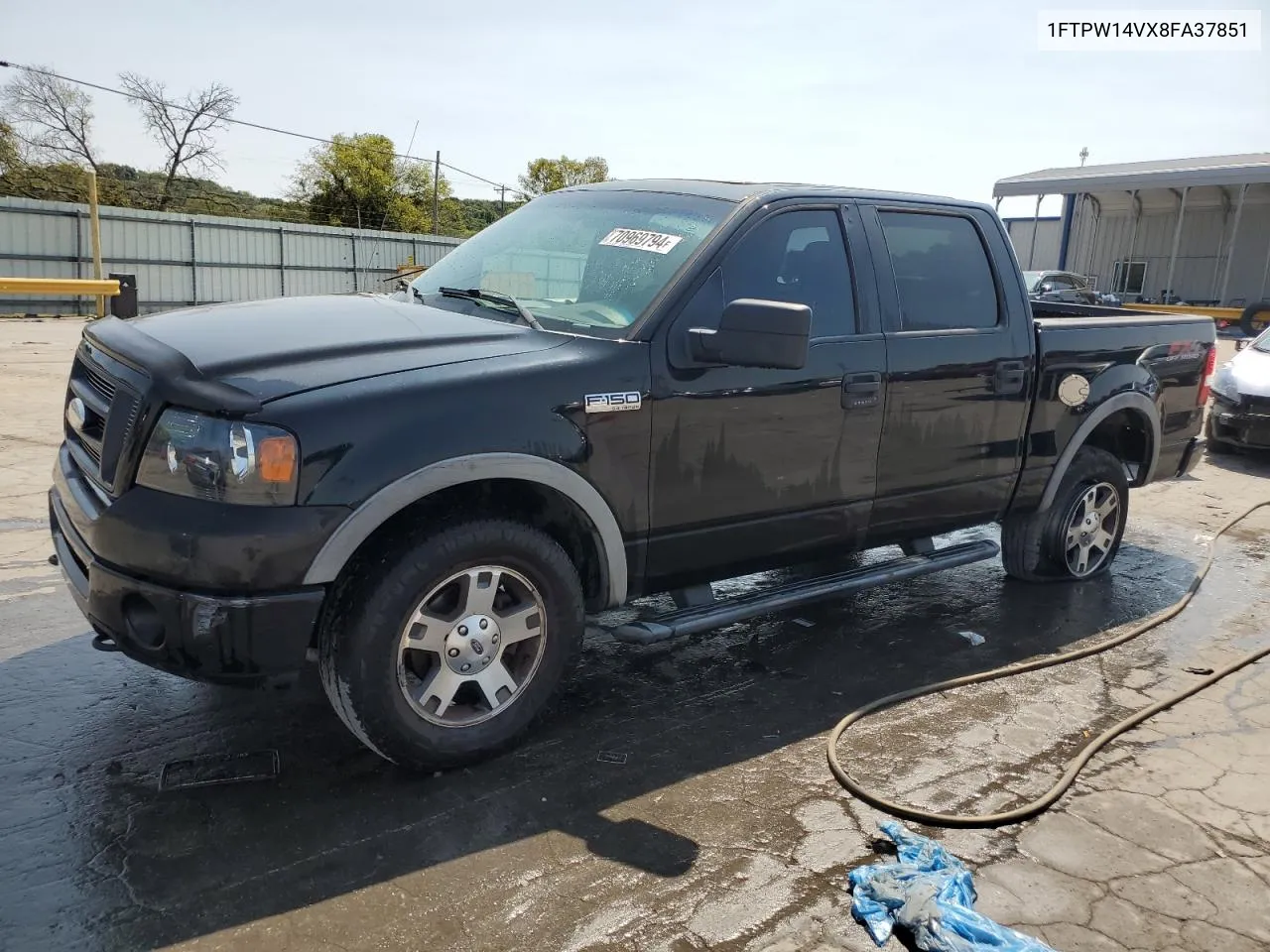 2008 Ford F150 Supercrew VIN: 1FTPW14VX8FA37851 Lot: 70969794