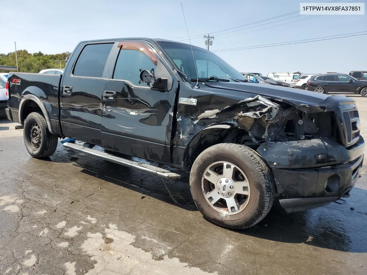 2008 Ford F150 Supercrew VIN: 1FTPW14VX8FA37851 Lot: 70969794