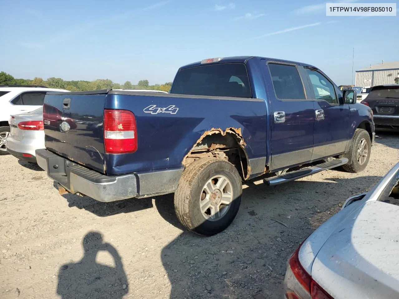 2008 Ford F150 Supercrew VIN: 1FTPW14V98FB05010 Lot: 71869364