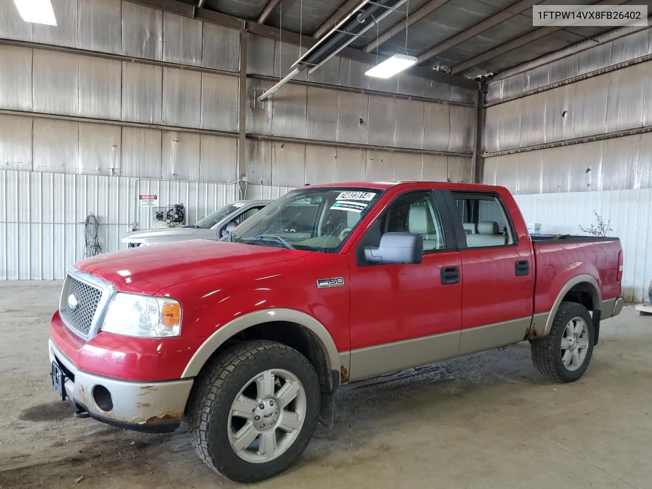 2008 Ford F150 Supercrew VIN: 1FTPW14VX8FB26402 Lot: 74823914