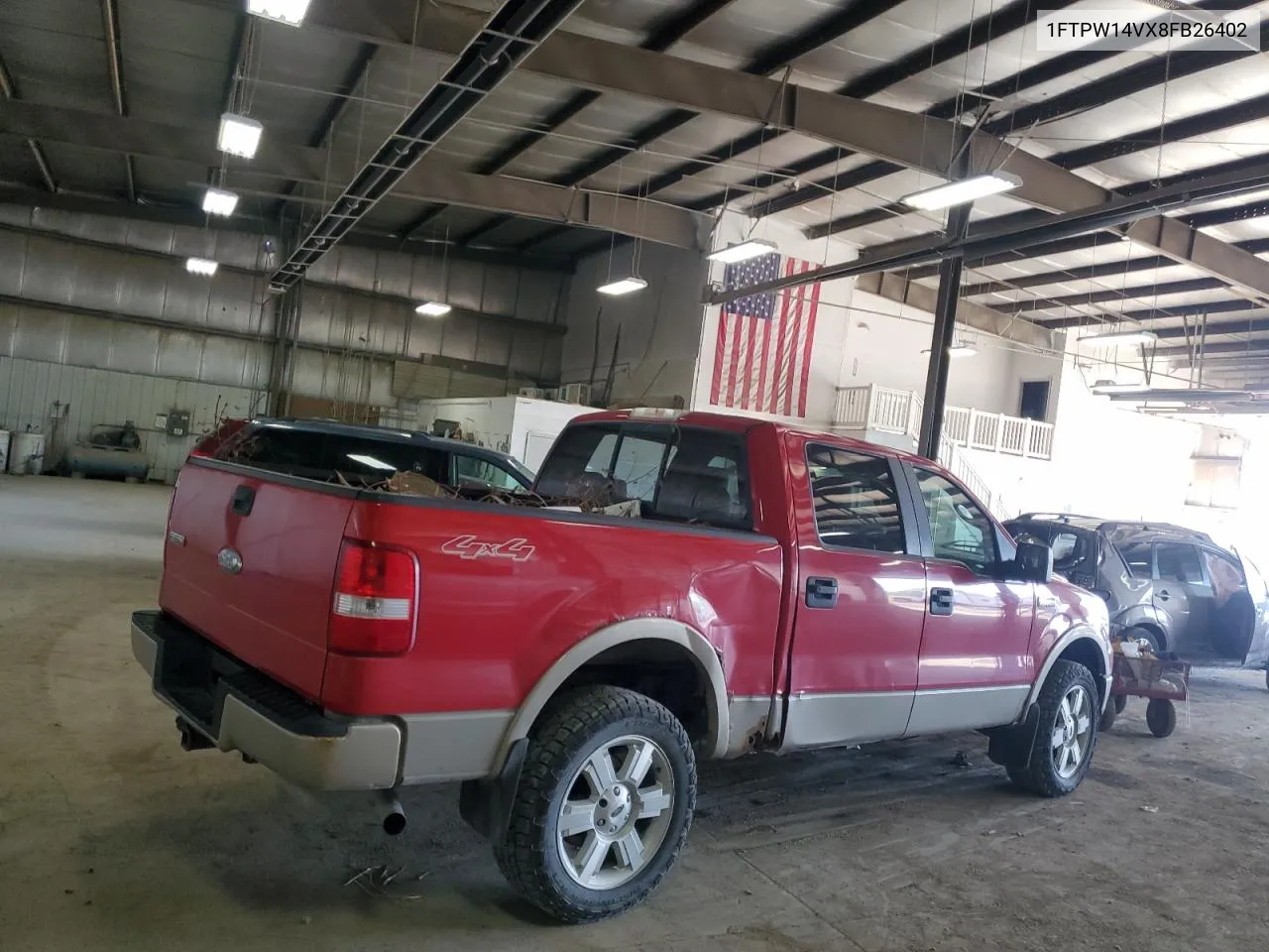 2008 Ford F150 Supercrew VIN: 1FTPW14VX8FB26402 Lot: 74823914