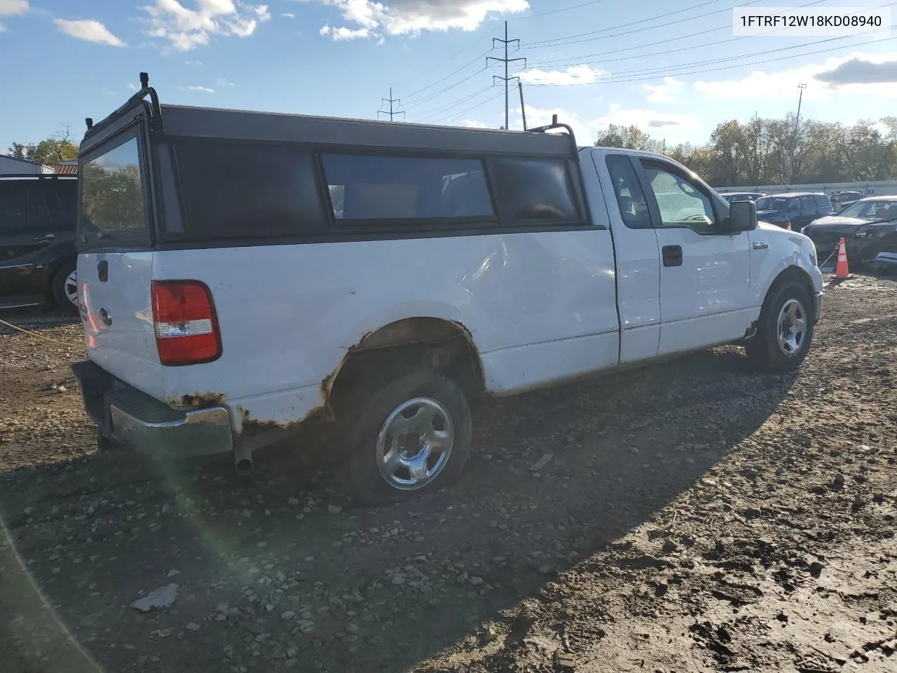 2008 Ford F150 VIN: 1FTRF12W18KD08940 Lot: 76538684