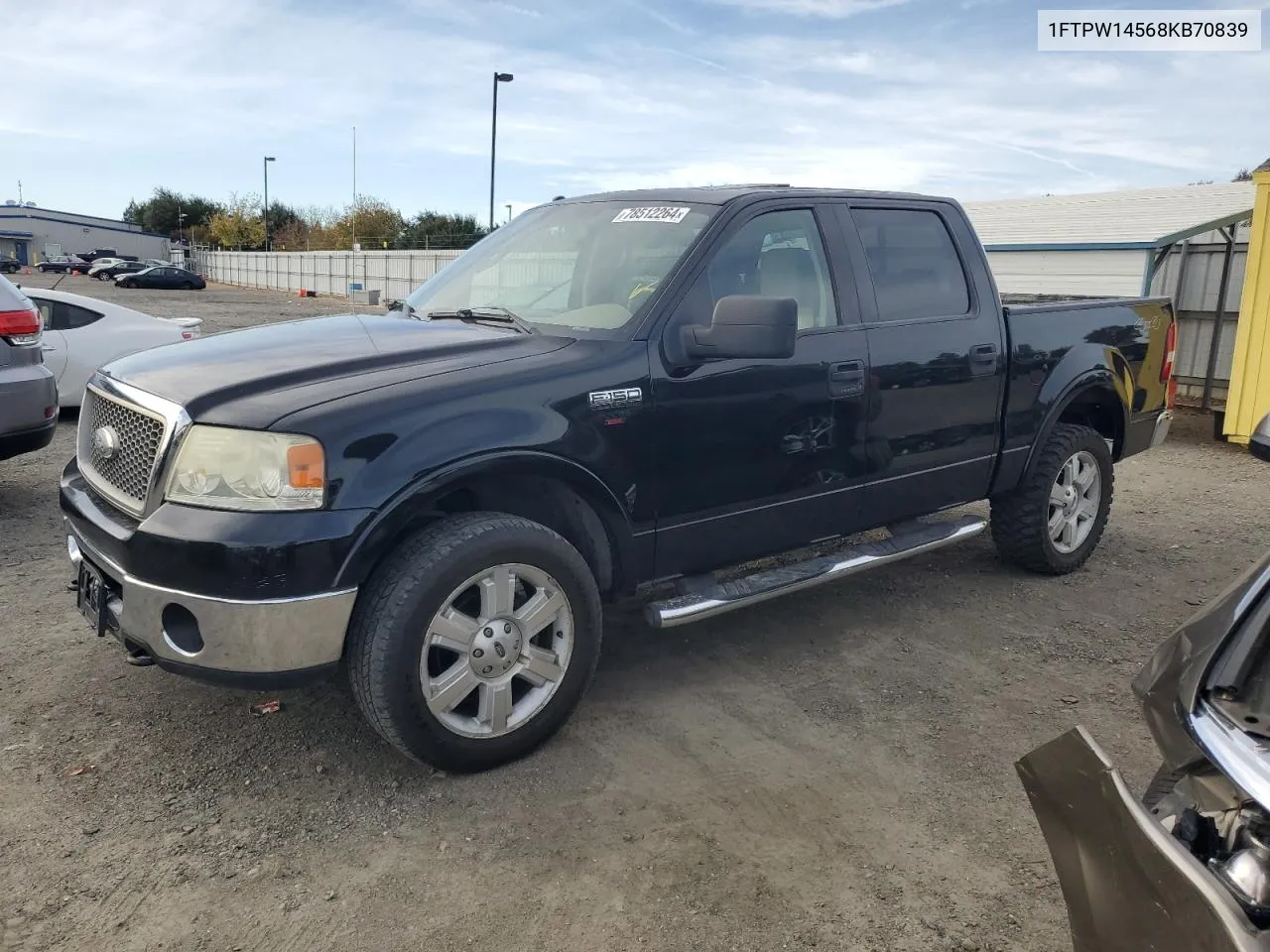 2008 Ford F150 Supercrew VIN: 1FTPW14568KB70839 Lot: 78512264