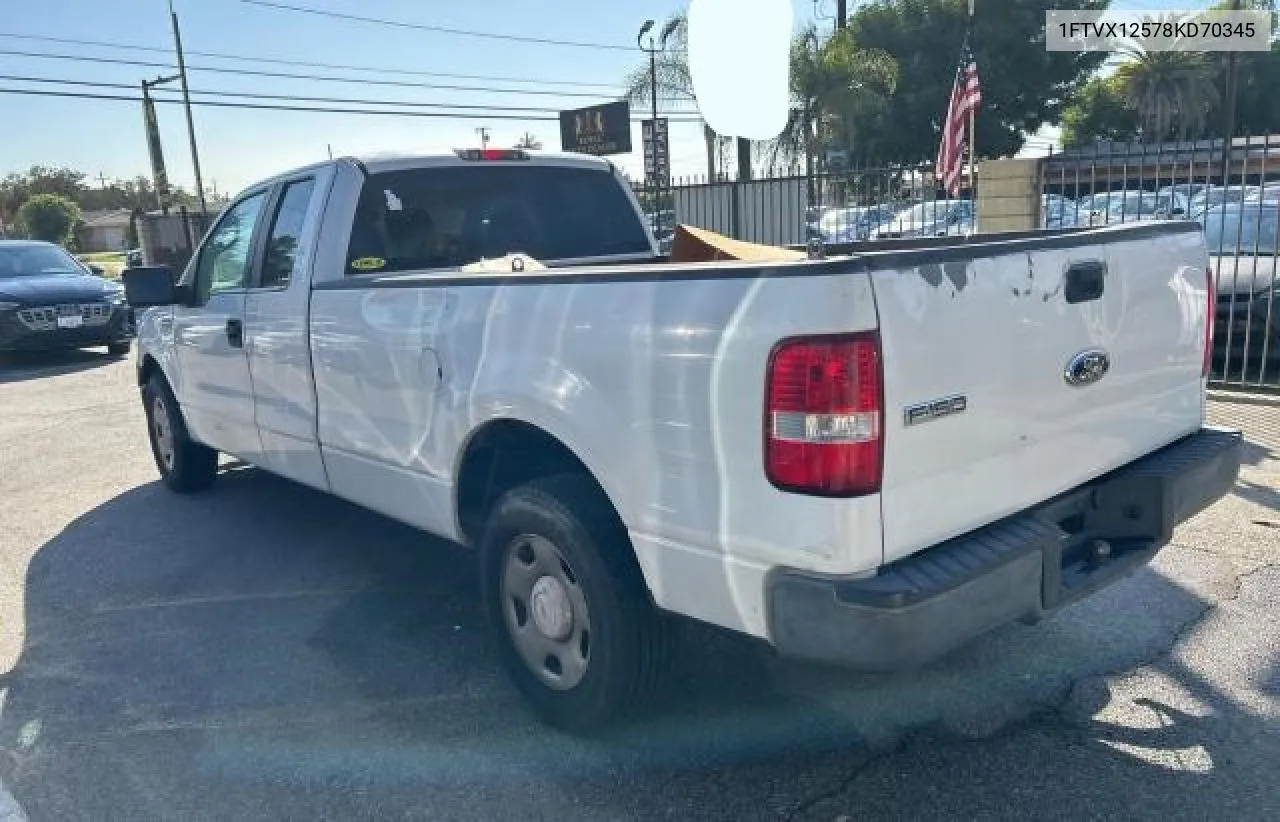 2008 Ford F150 VIN: 1FTVX12578KD70345 Lot: 79133324