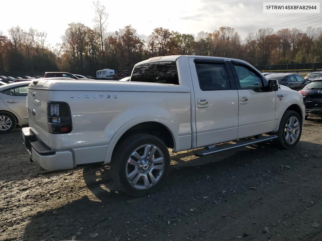 2008 Ford F150 Supercrew VIN: 1FTRW145X8FA82944 Lot: 79347714