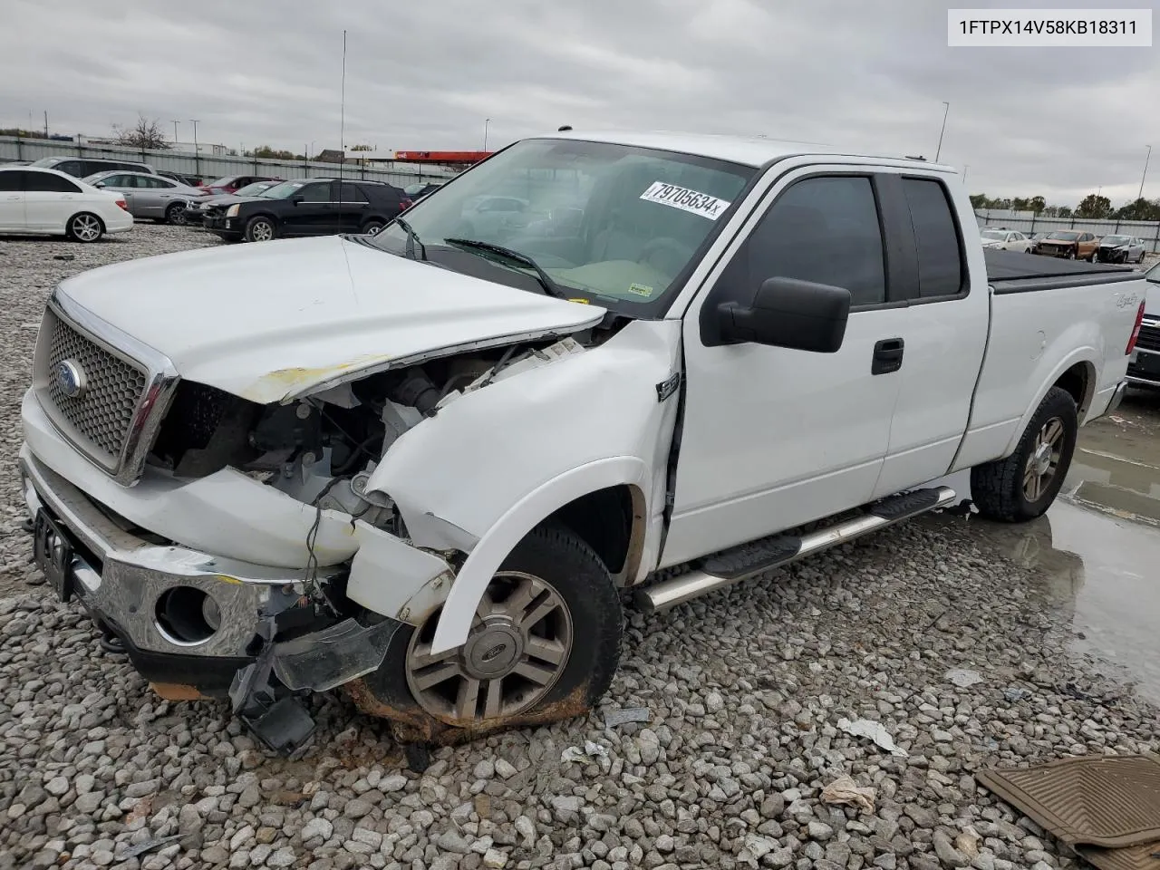 2008 Ford F150 VIN: 1FTPX14V58KB18311 Lot: 79705634