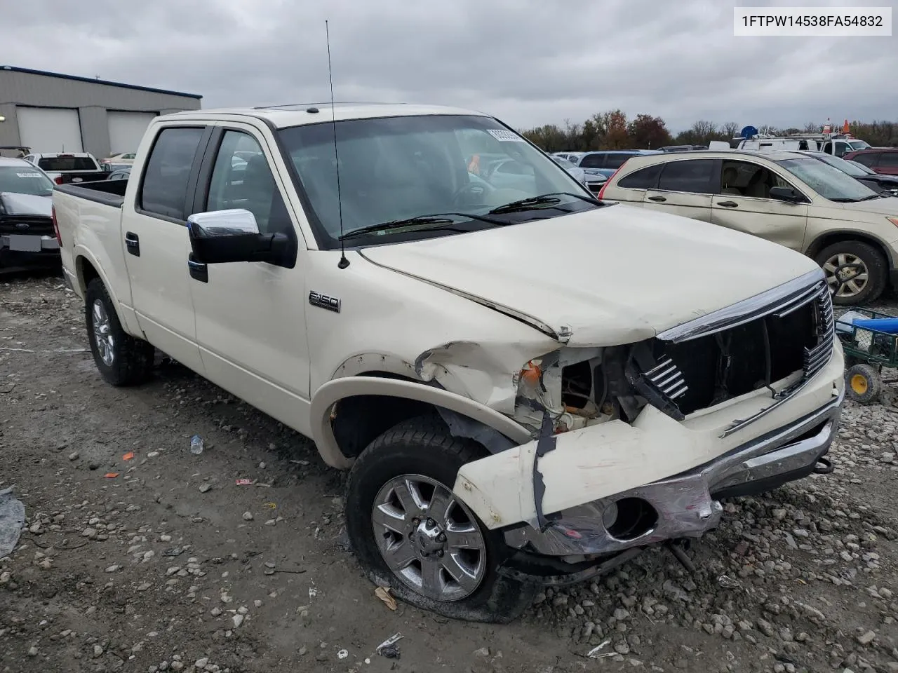 2008 Ford F150 Supercrew VIN: 1FTPW14538FA54832 Lot: 80392954