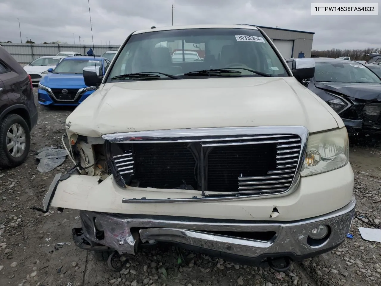 2008 Ford F150 Supercrew VIN: 1FTPW14538FA54832 Lot: 80392954