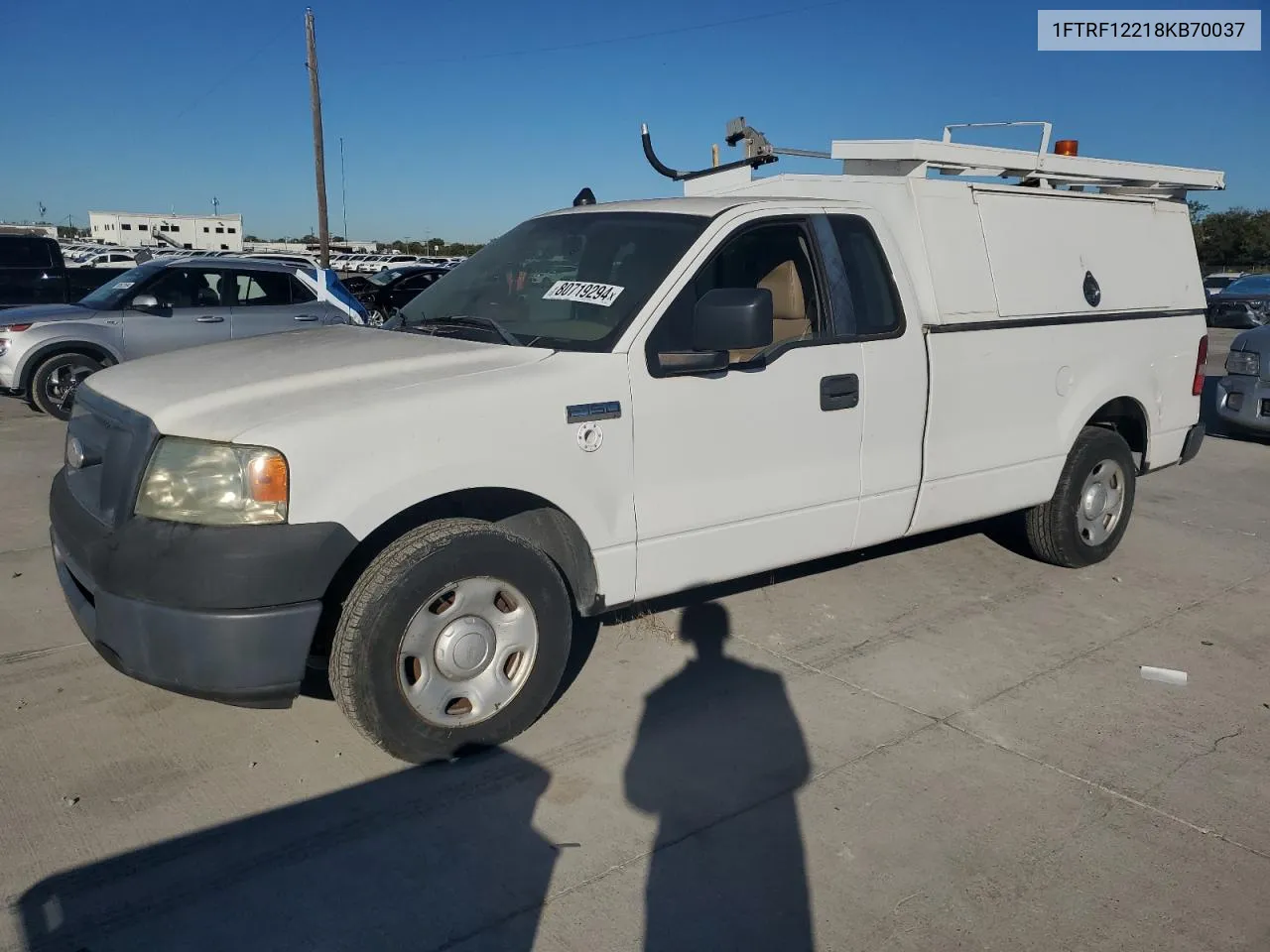 2008 Ford F150 VIN: 1FTRF12218KB70037 Lot: 80719294