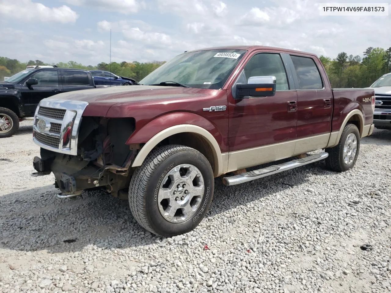 2009 Ford F150 Supercrew VIN: 1FTPW14V69FA81573 Lot: 49098534