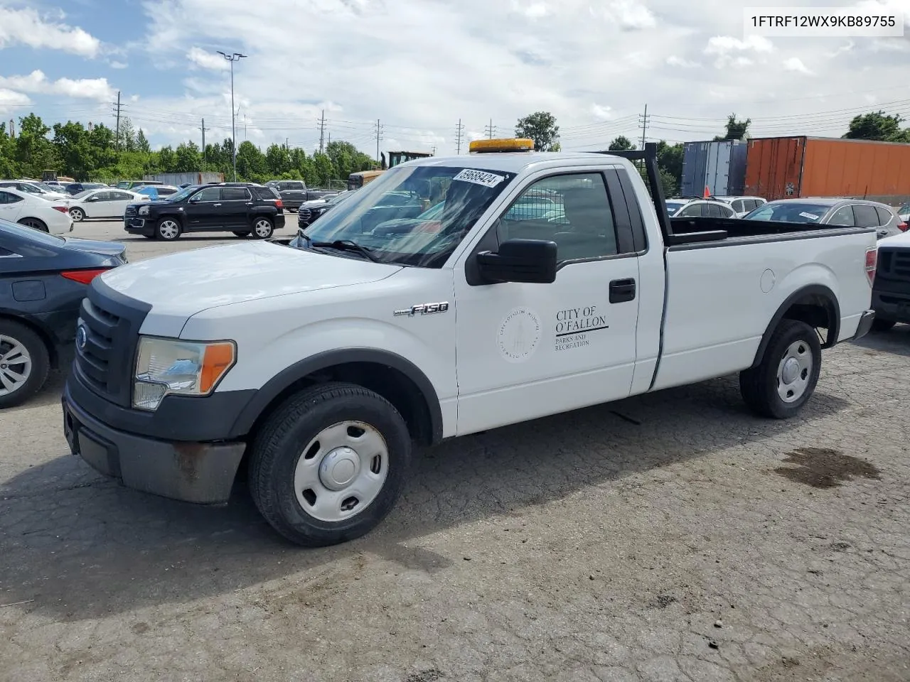 2009 Ford F150 VIN: 1FTRF12WX9KB89755 Lot: 59688424