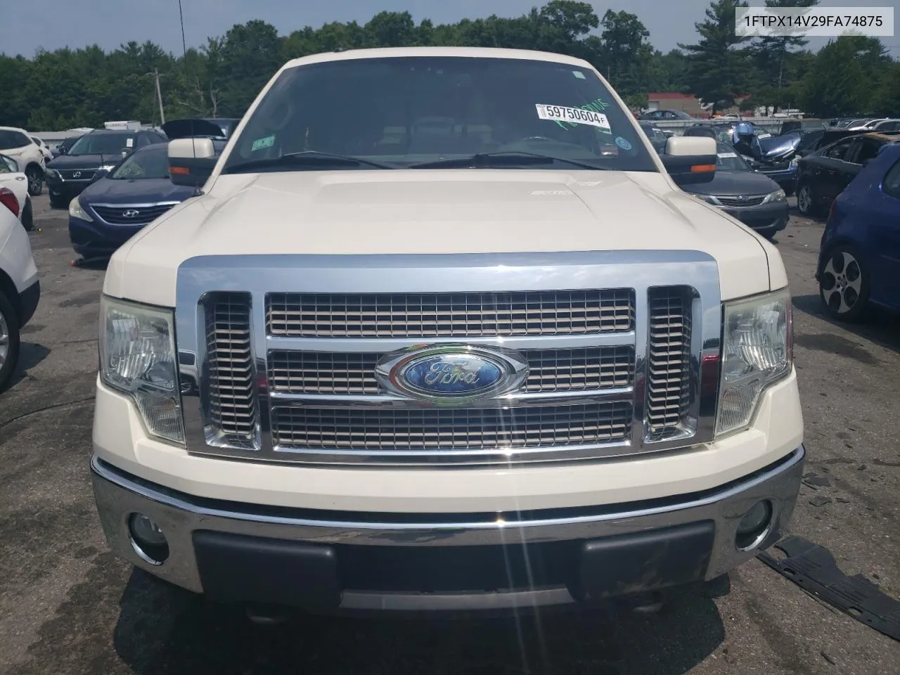 2009 Ford F150 Super Cab VIN: 1FTPX14V29FA74875 Lot: 59750604