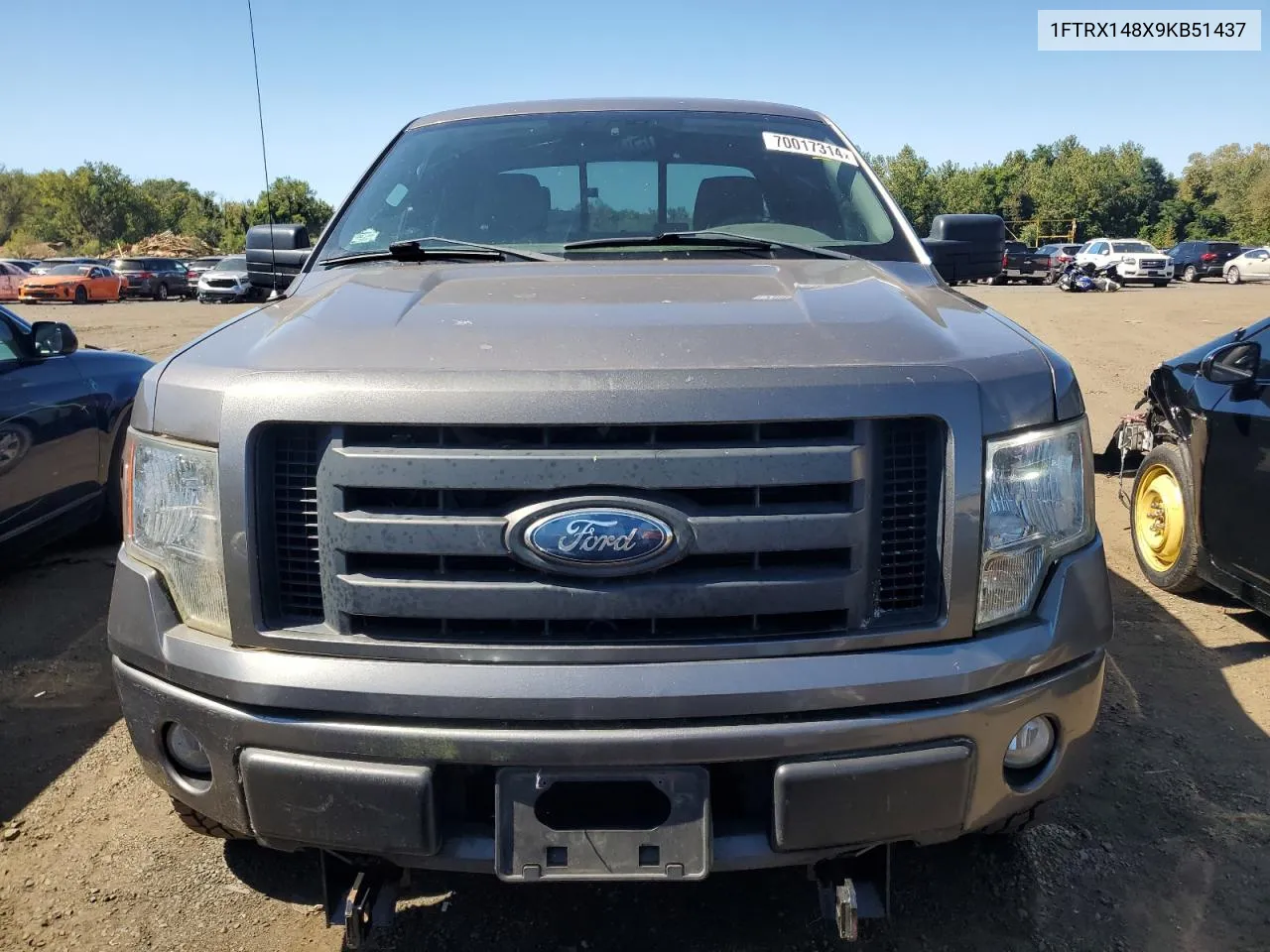 2009 Ford F150 Super Cab VIN: 1FTRX148X9KB51437 Lot: 70017314