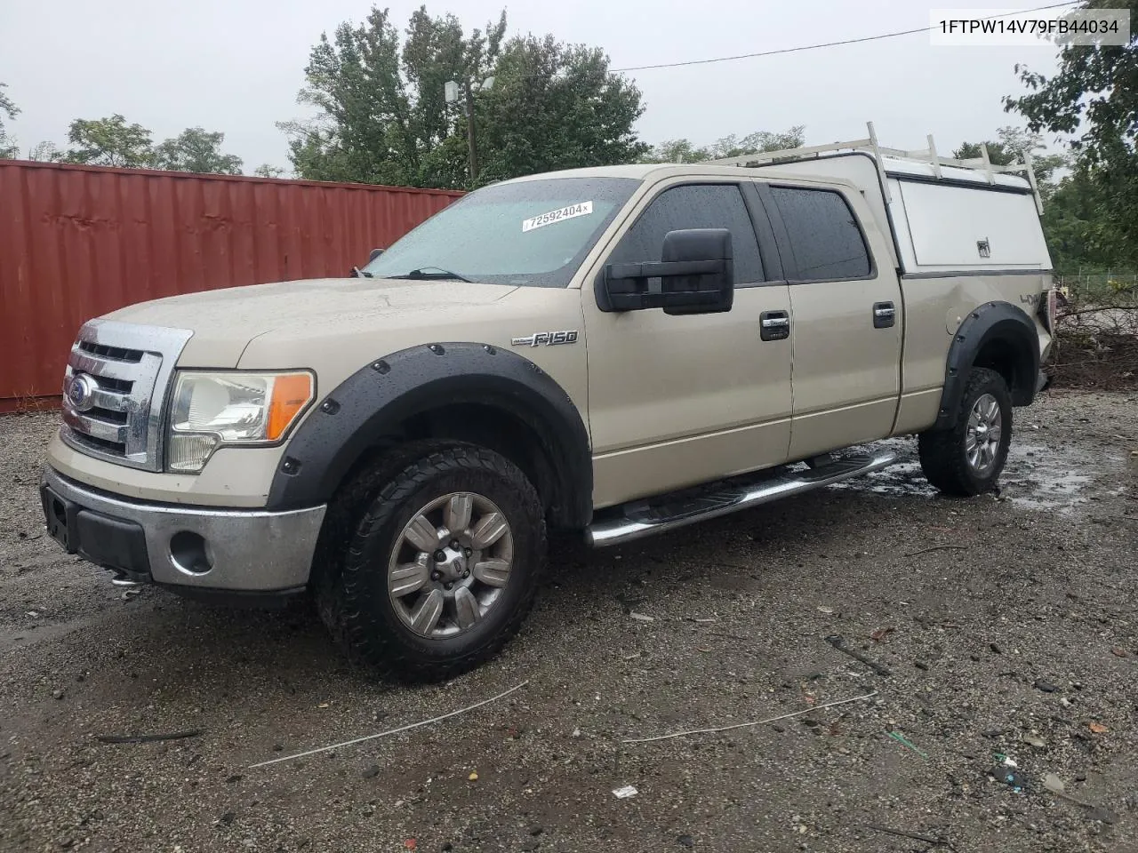 2009 Ford F150 Supercrew VIN: 1FTPW14V79FB44034 Lot: 72592404