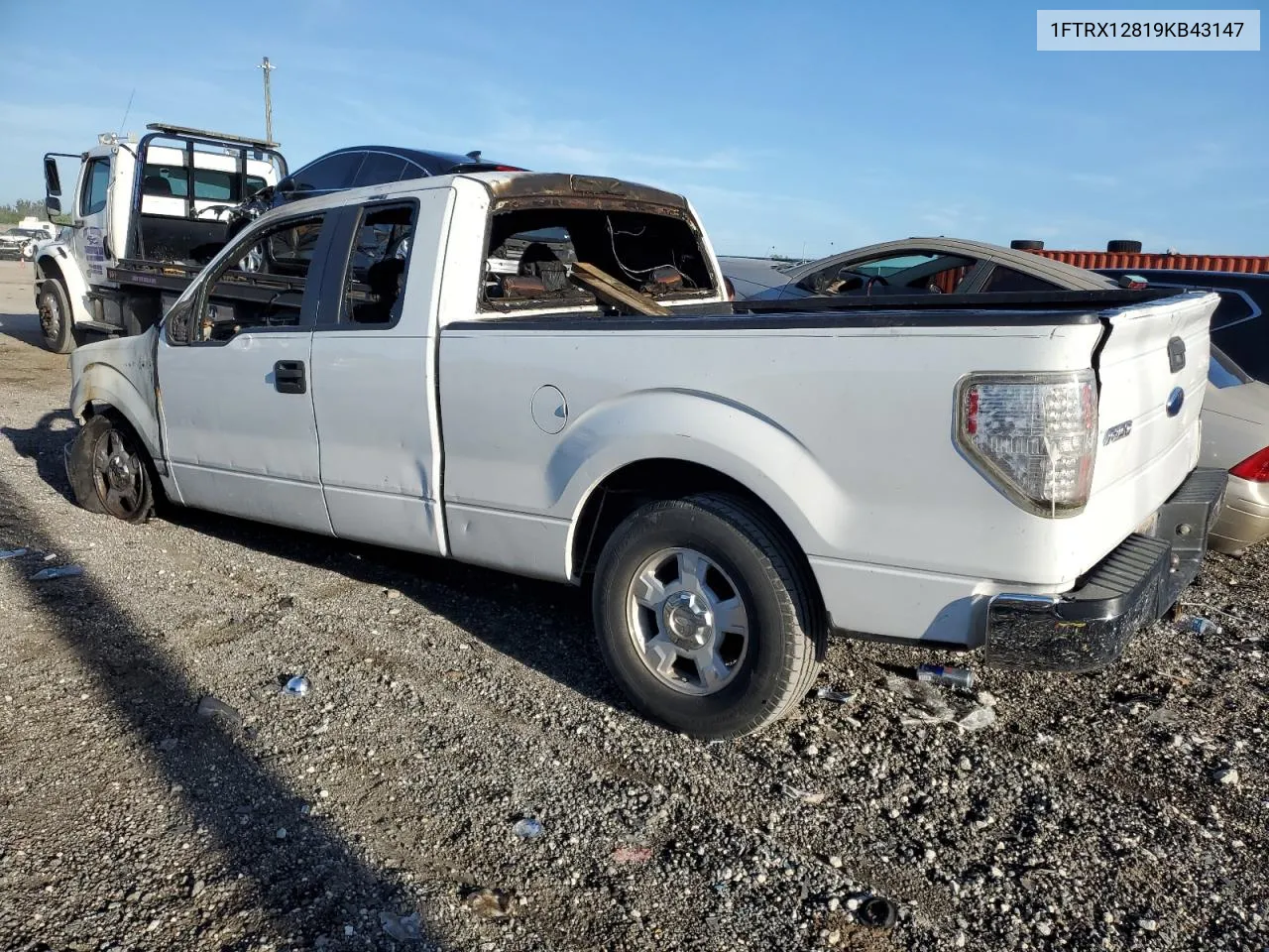 2009 Ford F150 Super Cab VIN: 1FTRX12819KB43147 Lot: 73690784