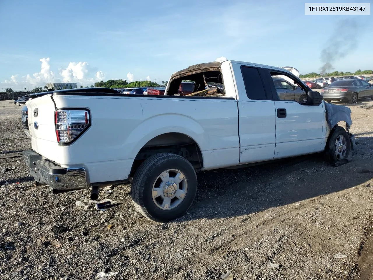 2009 Ford F150 Super Cab VIN: 1FTRX12819KB43147 Lot: 73690784