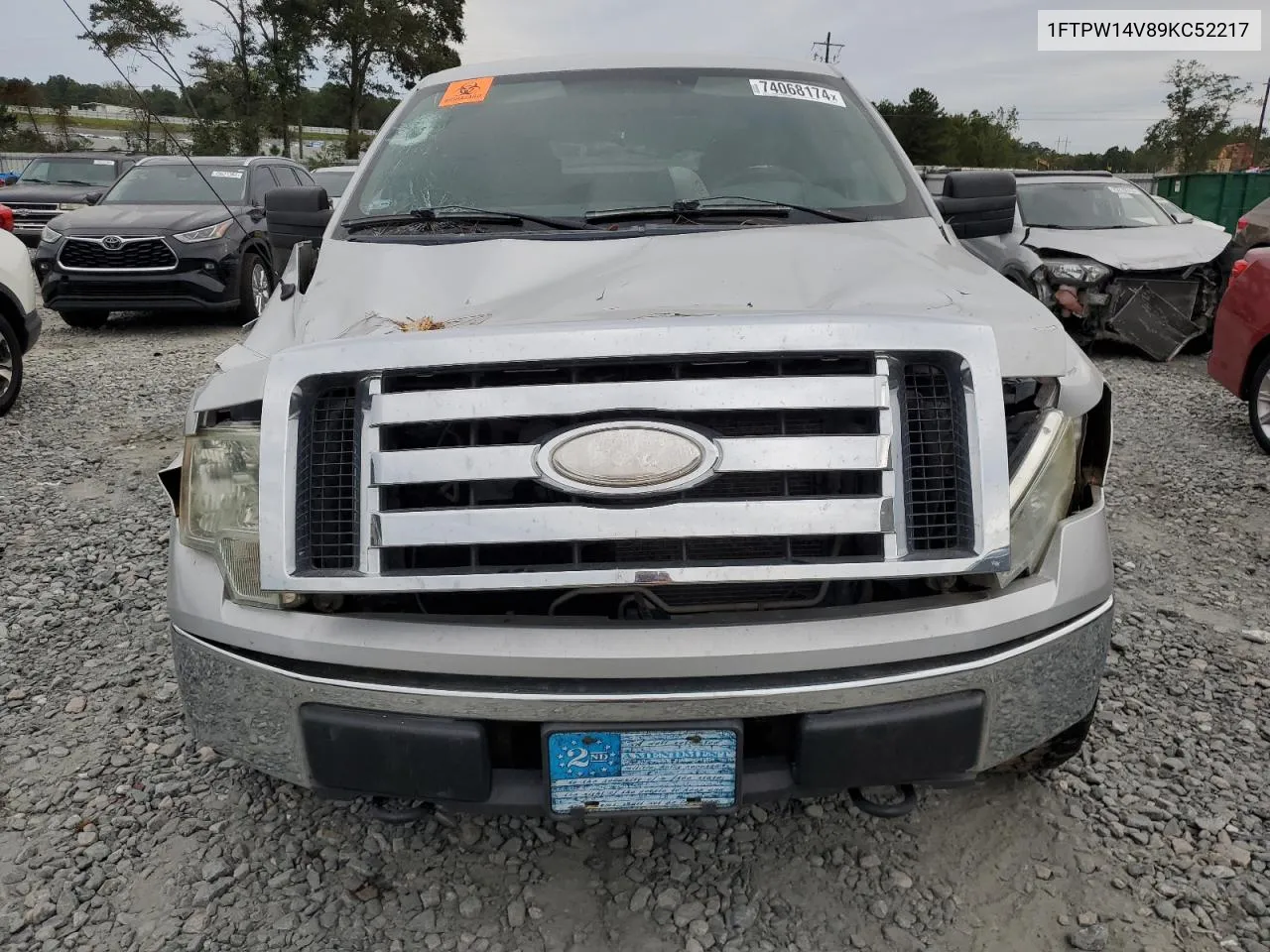 2009 Ford F150 Supercrew VIN: 1FTPW14V89KC52217 Lot: 74068174