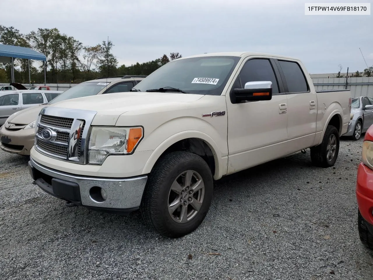 2009 Ford F150 Supercrew VIN: 1FTPW14V69FB18170 Lot: 74509974