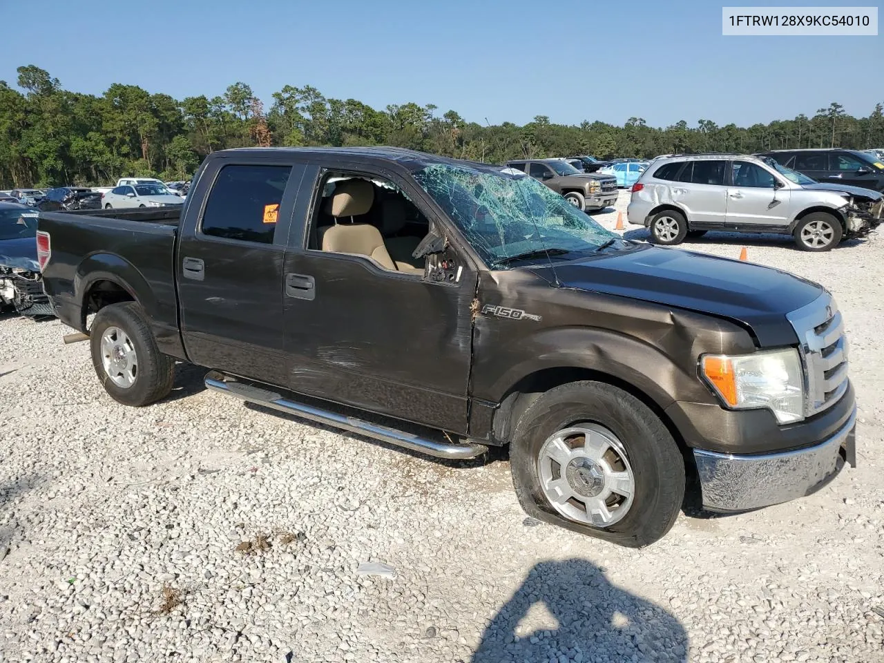 2009 Ford F150 Supercrew VIN: 1FTRW128X9KC54010 Lot: 75239444