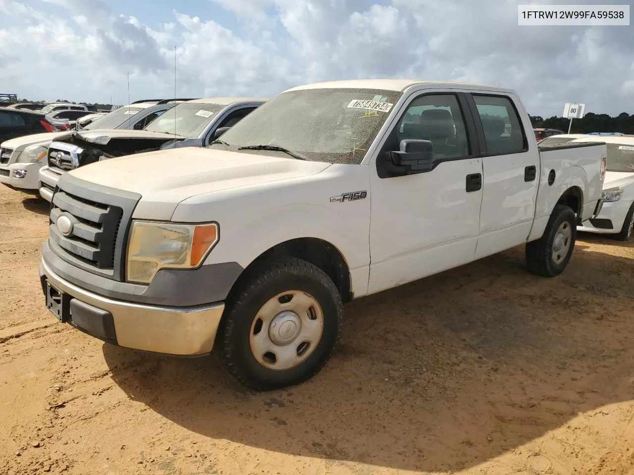 2009 Ford F150 Supercrew VIN: 1FTRW12W99FA59538 Lot: 75849734