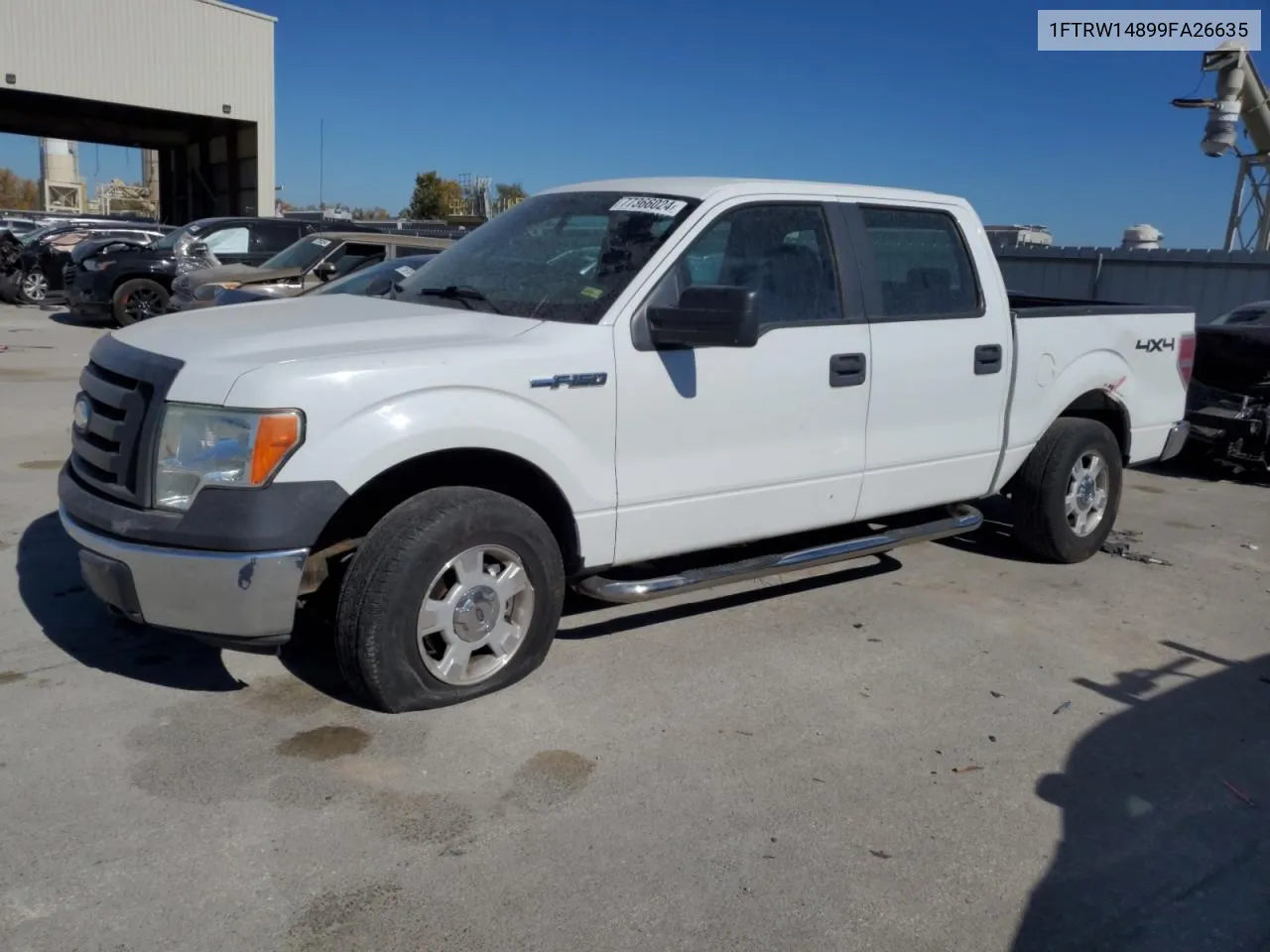 2009 Ford F150 Supercrew VIN: 1FTRW14899FA26635 Lot: 77366024