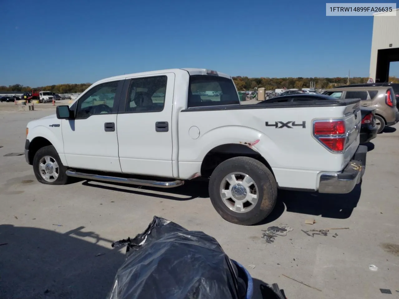 2009 Ford F150 Supercrew VIN: 1FTRW14899FA26635 Lot: 77366024