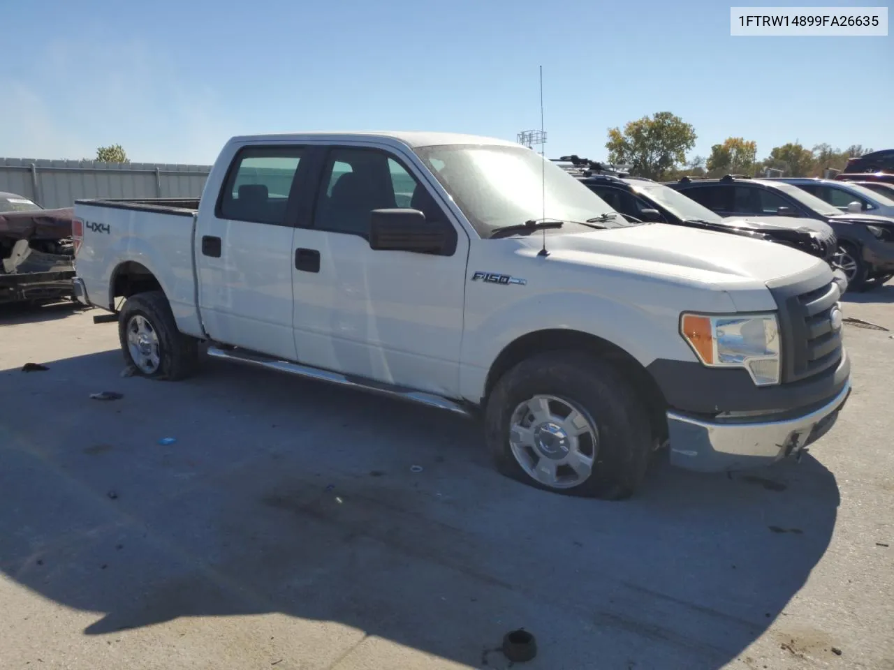 2009 Ford F150 Supercrew VIN: 1FTRW14899FA26635 Lot: 77366024