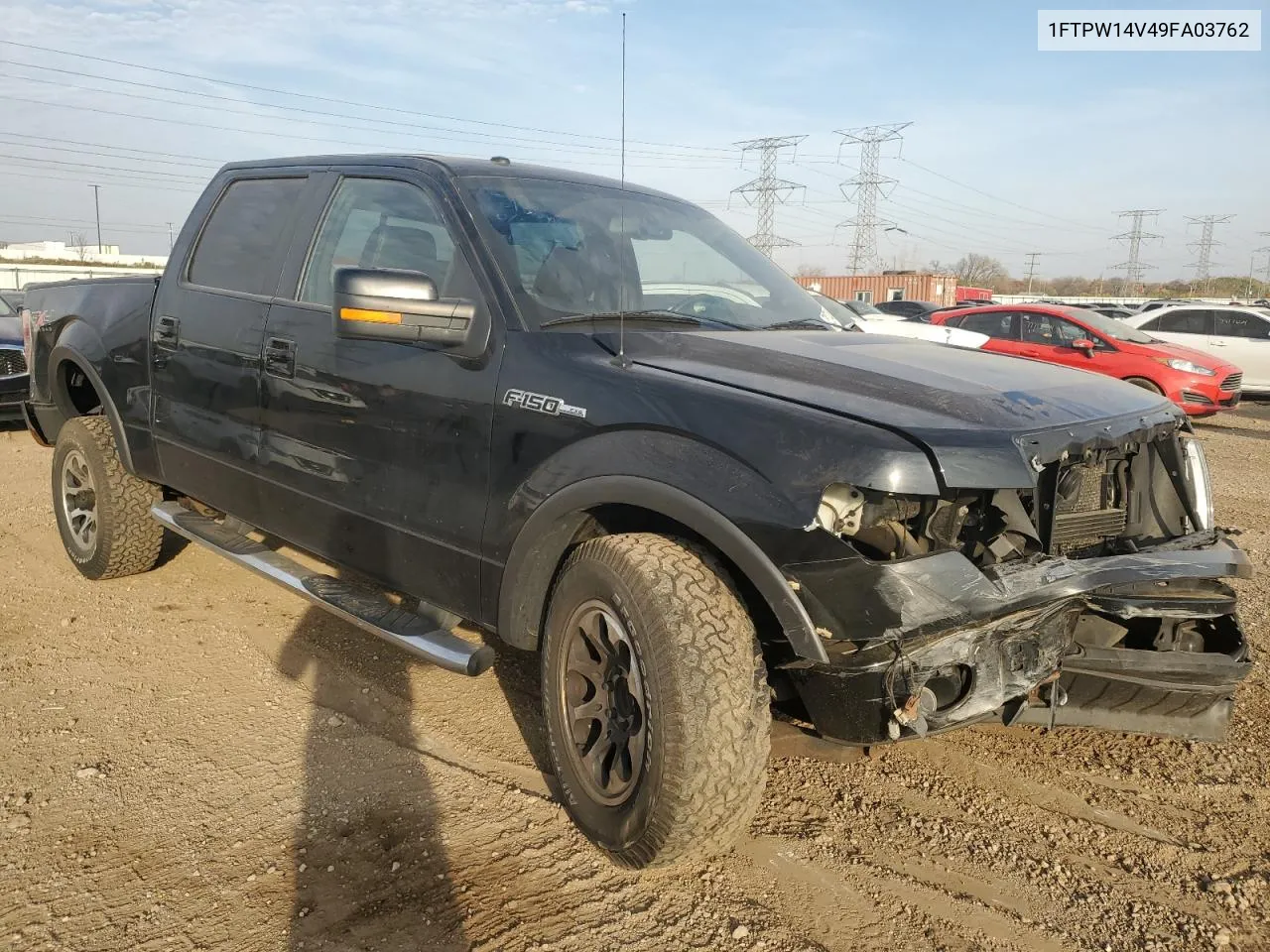 2009 Ford F150 Supercrew VIN: 1FTPW14V49FA03762 Lot: 78274464