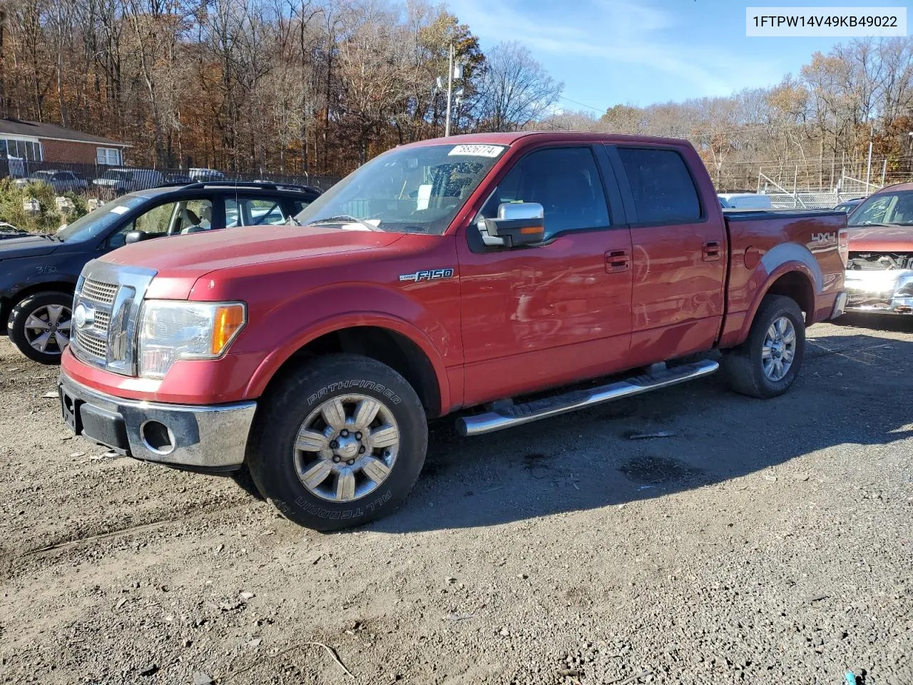 2009 Ford F150 Supercrew VIN: 1FTPW14V49KB49022 Lot: 78826774