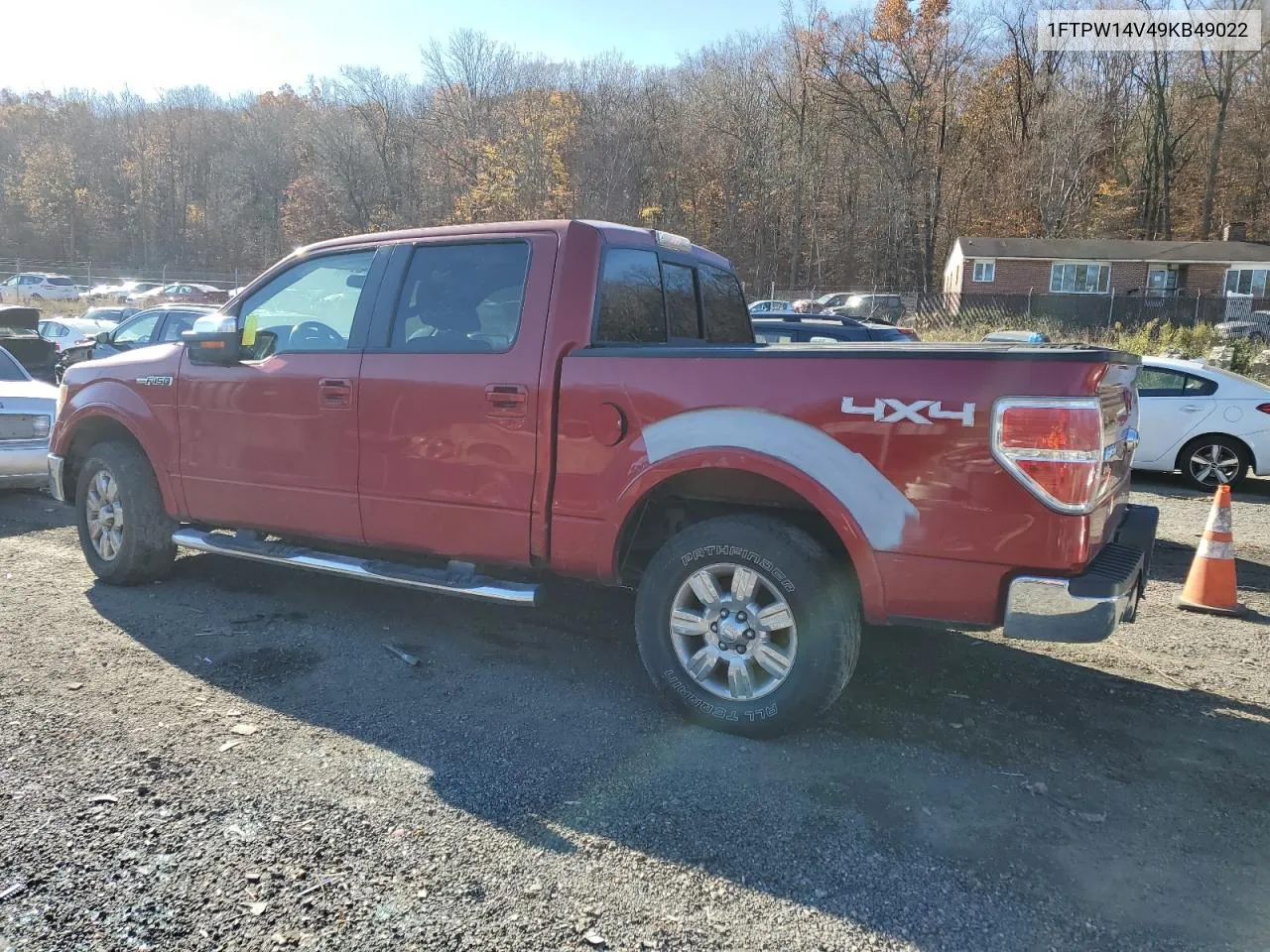 2009 Ford F150 Supercrew VIN: 1FTPW14V49KB49022 Lot: 78826774