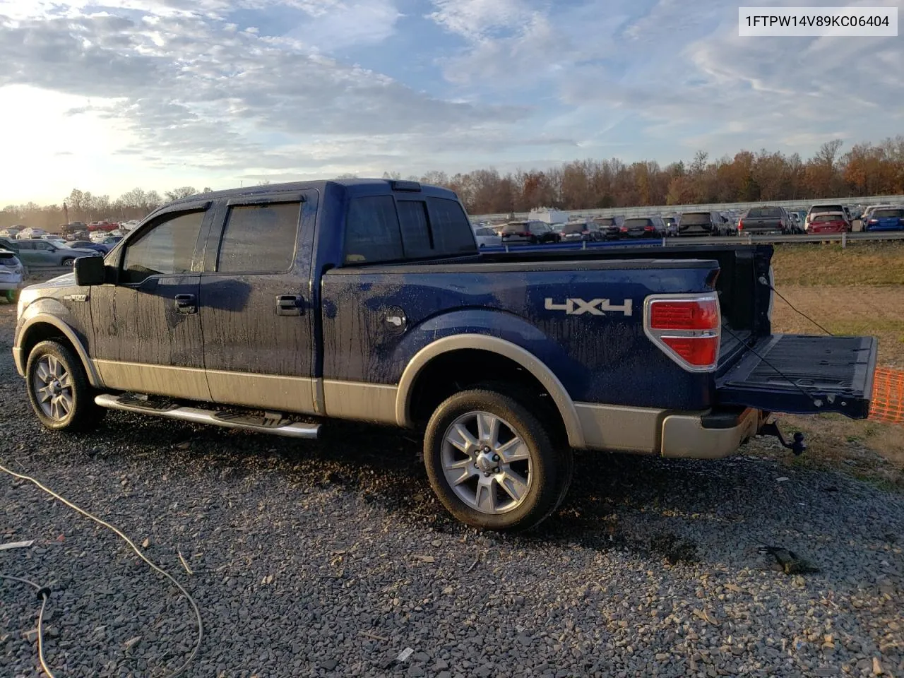 2009 Ford F150 Supercrew VIN: 1FTPW14V89KC06404 Lot: 78926574