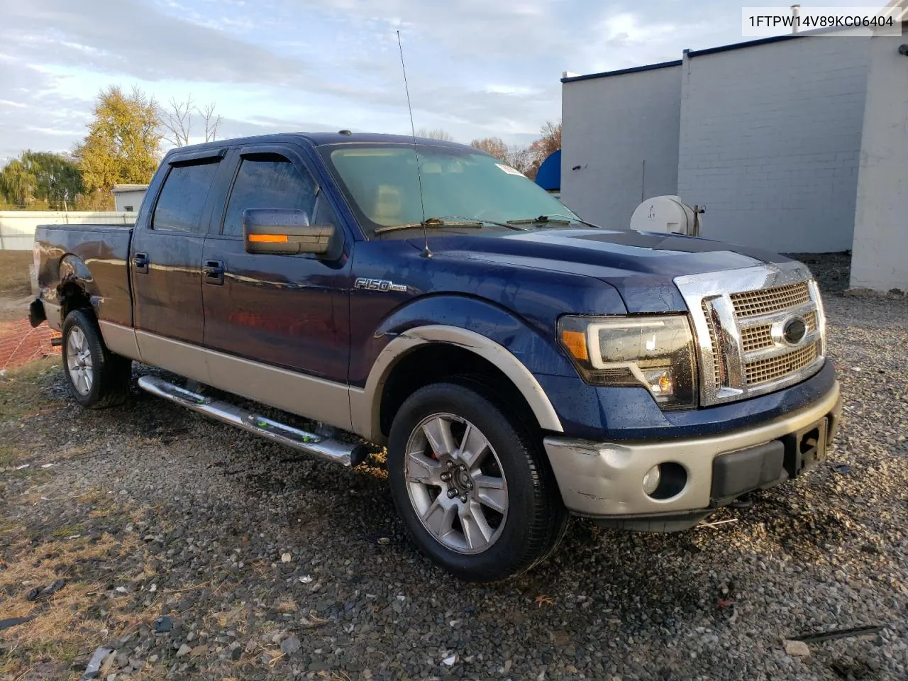 2009 Ford F150 Supercrew VIN: 1FTPW14V89KC06404 Lot: 78926574