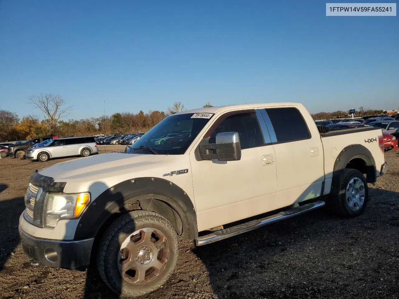 2009 Ford F150 Supercrew VIN: 1FTPW14V59FA55241 Lot: 78976644