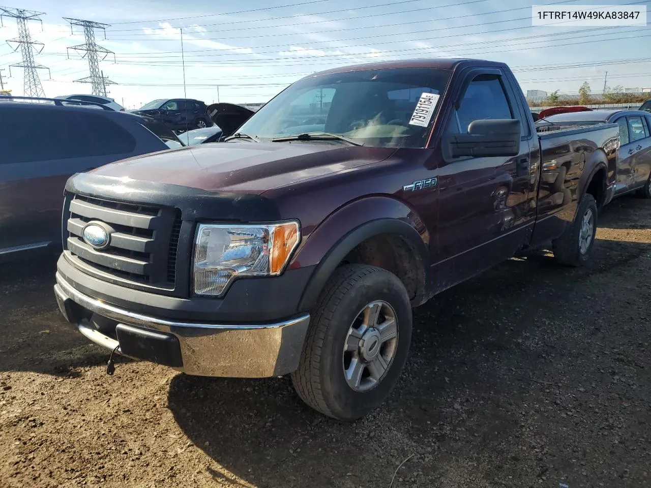 2009 Ford F150 VIN: 1FTRF14W49KA83847 Lot: 79191154