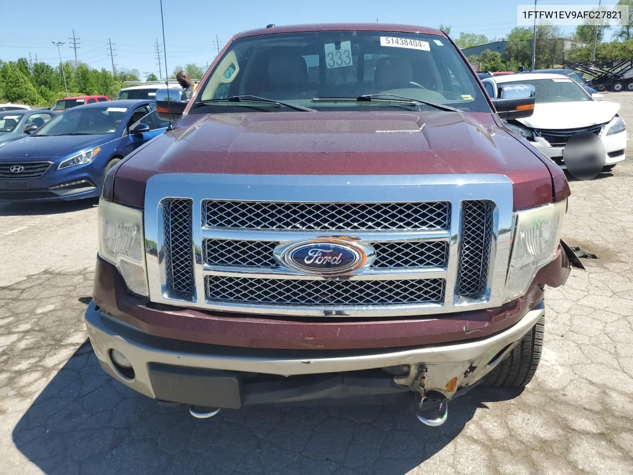 2010 Ford F150 Supercrew VIN: 1FTFW1EV9AFC27821 Lot: 51438404