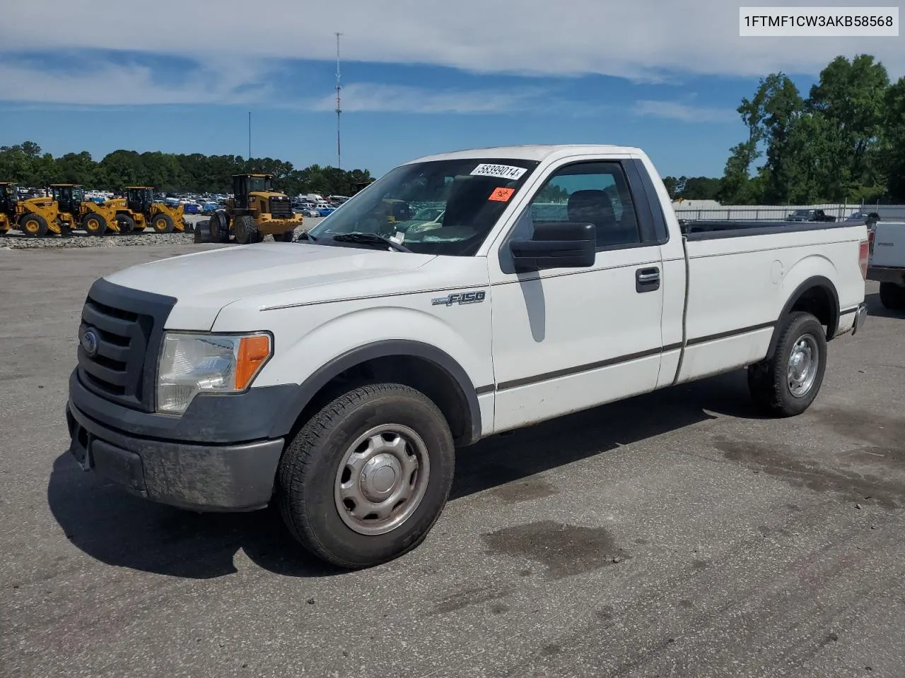 2010 Ford F150 VIN: 1FTMF1CW3AKB58568 Lot: 58399014